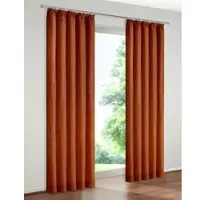 Wirth Vorhang "Trondheim 234 g/m2" Gr. 7, rot (rotbraun), B:132cm H:255cm, Chenille, Polyacryl, Gardinen, Vorhang