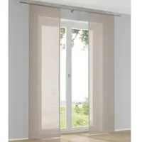 Kutti Heimtextilien Schiebegardine "Boston Schiebevorhang", taupe, B:60cm H:225cm, Polyester, Gardinen, Schiebegardine, Schiebevorhang uni (1 St)