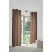 Wirth Vorhang "SUNBONE" Gr. 5, braun, B:132cm H:255cm, Polyester, Gardinen, Vorhang