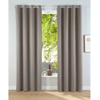 Otto Home Verdunkelungsvorhang "Solana" Gr. 2, beige (sand), B:140cm H:175cm, Polyester, Gardinen, Verdunkelungsvorhang, 2-er Set, Breite 140 cm, einfarbig, Topseller