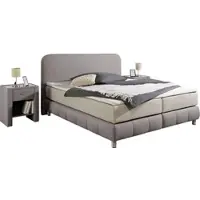 Home affaire Boxspringbett "Cesson, in verschiedenen Breiten", beige, B:167cm L:207cm, Komplettbetten, Boxspringbett, inkl. Topper, wahlweise in H2, H3 oder H4 erhältlich