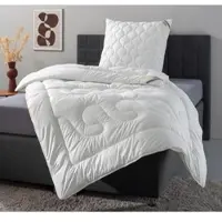Beco Kunstfaserbettdecke "Aerelle Blue "Gold" NEUHEIT Bettdecke", weiß (weiß, neutral), B:155cm L:220cm, Obermaterial: 100% Polyester, Bettdecken, Kunstfaserbettdecke, Hausstauballergiker geeignet