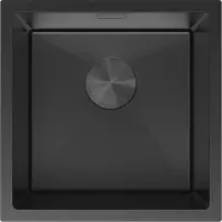 Mexen Trixo Edelstahlspüle 1-Becken 440 x 440 mm, schwarz - 6413441000-70