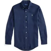 Ralph Lauren für Herren. 710966294504 Maßgeschneidertes Leinenhemd navy (S), Lässig, Langarm, Marine
