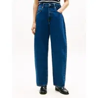 Tommy Hilfiger Weite Jeans , Damen, Gr. 28, Länge 28, emi, Denim/Jeans, Obermaterial: 100% Baumwolle, unifarben, weit kurz, Jeans Weite Jeans, mit 5-Pocket-Design