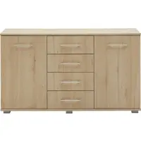 Priess Kombikommode "Lindau", braun (edelbuchefarben), B:123cm H:71cm T:38cm, Holzwerkstoff, Sideboards, Kombikommode