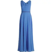 Vera Mont Abendkleid "Abendkleid mit Plissee", Damen, Gr. 42, EURO, blau (paris blau), Obermaterial: 100% Polyester Pol. recyc.., Kleider Abendkleid