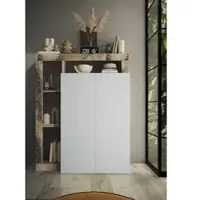 Home affaire Schuhschrank "Hamburg, Breite 108 cm", weiß (weiß, pero), B:108cm H:138cm T:35cm, Schränke, Schuhschrank, Höhe 138 cm
