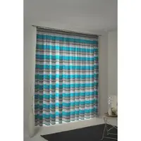 Wirth Vorhang "Menorca" Gr. 2, blau (türkis), B:135cm H:175cm, Baumwolle, Polyester, Gardinen, Vorhang