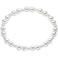 Bruno Banani Armband "Schmuck Geschenk flexibler Armschmuck", silber (weiß), Armbänder, Damen, 19cm, Silikon, Armband, mit Achat und Muschelkernperle