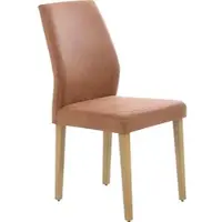 K+W Komfort & Wohnen 4-Fußstuhl "6193", braun (camel 71, wildeiche natur), B:47cm H:97cm T:61cm, Stühle, 4-Fußstuhl, mit Massivholzbeinen in Wildeiche, gebogenen Rücken