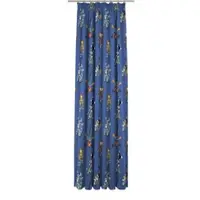 Wirth Vorhang "Looney" Gr. 5, blau, B:142cm H:255cm, Satin, Polyester, Gardinen, Vorhang, Warner Bros.