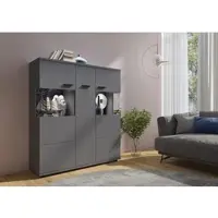 Otto Home Kommode "Henley", grau (graphit grau), B:120cm H:134,4cm T:37cm, Holzwerkstoff, Sideboards, Kommode, Höhe ca. 134,5 cm