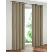 Wirth Vorhang "Holmsund 288g/qm" Gr. 6, grau (taupe), B:132cm H:245cm, Chenille, Polyacryl, Gardinen, Vorhang