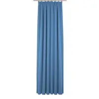 Wirth Vorhang "Umea" Gr. 4, blau (mittelblau), B:132cm H:245cm, Jacquard, Polyester, Gardinen, Vorhang