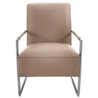 K+W Komfort & Wohnen Cocktailsessel , beige (sand), B:62cm H:77cm T:83cm, Sessel, Cocktailsessel, mit bezogenen Armlehnen, Gestell in Metall Edelstahloptik