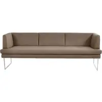 K+W Komfort & Wohnen Polsterbank "Cube", braun (wüste 76), B:229cm H:82cm T:67cm, Sitzbänke, Polsterbank, Hammerkissenoptik, 2 Breiten, Hochkantkufe in Edelstahloptik