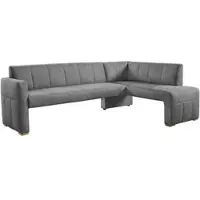 Exxpo - Sofa Fashion Essbank , grau (mouse), B:245cm H:83cm T:159cm, Holzwerkstoff, Sitzbänke, Essbank, elegant und modern mit hohem Sitzkomfort