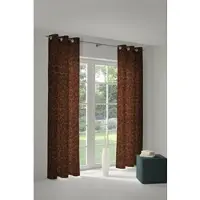 Wirth Vorhang "Toco-Ranke" Gr. 3, braun, B:132cm H:225cm, Chenille, Polyacryl, Polyester, Gardinen, Vorhang