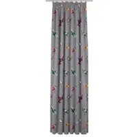 Wirth Vorhang "Planes Action" Gr. 4, grau, B:142cm H:245cm, Satin, Polyester, Gardinen, Vorhang, Disney