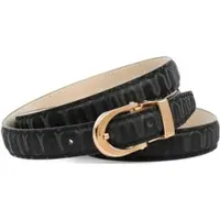 Anthoni Crown Ledergürtel , Damen, Gr. 85, schwarz, Leder, gemustert, Gürtel Ledergürtel, Gürtel aus innovativem Leder in 3D-Optik in schwarz