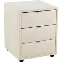 Jockenhöfer Nachtkonsole JOCKENHÖFER GRUPPE "LORE, Nachttisch mit 3 Schubladen, Breite: 42,5cm", beige (creme, beige 485, 07), H:53cm T:45cm, Sideboards, Nachtkonsole, große Stoff- und Farbauswahl