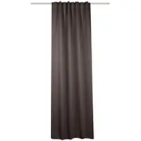 HOMEbasics Vorhang HOME BASICS "BLACKY" Gr. 4, grau (stein), B:140cm H:245cm, Polyester, Gardinen, Vorhang, Kombibandschal BLACKY Uni