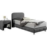 Home affaire Boxspringbett "Cesson, in verschiedenen Breiten", grau, B:107cm L:207cm, Komplettbetten, Boxspringbett, inkl. Topper, wahlweise in H2, H3 oder H4 erhältlich