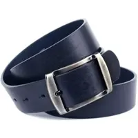 Anthoni Crown Ledergürtel , Damen, Gr. 110, blau (dunkelblau), Leder, unifarben, Gürtel Ledergürtel, Vollleder, Schnalle gebürstet, leicht genarbt