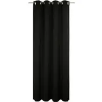 Wirth Vorhang "Newbury" Gr. 2, schwarz, B:130cm H:175cm, Jacquard, Baumwolle, Polyester, Gardinen, Vorhang