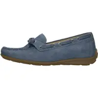 Gabor Velour jeans Mokassin Blau