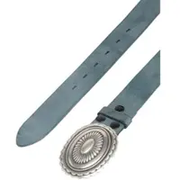 Rettungsring Gürtel Ledergürtel RETTUNGSRING GÜRTEL, Damen, Gr. 80, blau (jeansblau), Leder, unifarben, Gürtel Ledergürtel, mit austauschbarer Schließe »Mandala Silber«
