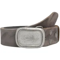 Rettungsring Gürtel Ledergürtel RETTUNGSRING GÜRTEL, Herren, Gr. 120, grau, Rindsleder, unifarben, Gürtel Ledergürtel, Schließe in Used-Optik