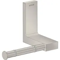 Hansgrohe AXOR UNIVERSAL Rectangular Toilettenpapierhalter, Metall, einzeln, 42656800, Farbe: Edelstahl-Optik