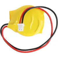 AccuCell CMOS Batterie CR2032 3V mit Kabel und Stecker, Polung +/- beachten