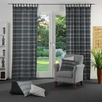 Wirth Vorhang "Laufenberg" Gr. 5, blau (petrol), B:132cm H:245cm, Jacquard, Baumwolle, Polyester, Gardinen, Vorhang