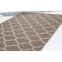 My Home Teppich "Valon" Gr. 31, beige, B:80cm H:7mm L:230cm, Kunstfaser, Teppiche, Teppich, Indoor und Outdoor geeignet, Wohnzimmer