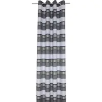 Wirth Vorhang "Menorca" Gr. 2, grau (anthrazit), B:135cm H:175cm, Baumwolle, Polyester, Gardinen, Vorhang