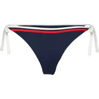 Tommy Hilfiger Bikini-Hose "SIDE", Damen, Gr. XS (34), N-Gr, blau (schwarz night navy), Microfaser, Obermaterial: 80% Nylon, 20% Elasthan, SWIMWEAR, Badehosen Bikini-Hose