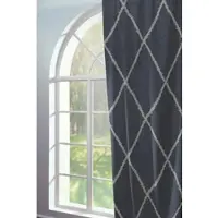Adam Audio Vorhang ADAM "Casket Valdelana" Gr. 2, blau (dunkelblau), B:145cm H:175cm, Jacquard, Baumwolle (Bio-Baumwolle), Gardinen, Vorhang, aus 100% Bio-Baumwolle