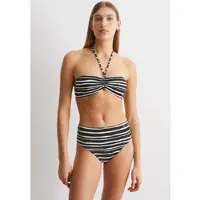Marc O'Polo Bikini-Hose "Summer Blacks", Damen, Gr. XS, N-Gr, schwarz-weiß (schwarz, weiß cotton print), Obermaterial: 70% Polyamid, 30% Elasthan, Badehosen Bikini-Hose, mit hohem Bunddesign