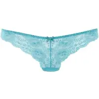 LASCANA String , Damen, Gr. 36/38, Spitze, adria blau, Spitze, Obermaterial: 90% Polyamid, 10% Elasthan, unifarben, körpernah, Unterhosen String, aus schöner Vollspitze und Schleife