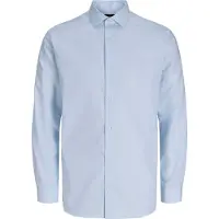 Jack & Jones Langarmhemd "JPRBLAPARKER SHIRT L/S REG SN", Herren, Gr. M, N-Gr, cashmere blau, Web, Obermaterial: 100% Baumwolle, unifarben, regular fit normal, Hemden Langarmhemd