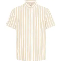 !Solid Kurzarmhemd SOLID "Kurzarmhemd SDFried", Herren, Gr. XXL, N-Gr, beige (curds, whey), Obermaterial: 58% Leinen LI. 42% Viskose CV., Hemden Kurzarmhemd