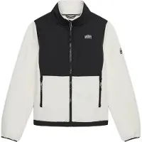 Superdry für Damen. W5012072A Fleece Hybrid Trekker Jacke weiß (XS), Lässig, Recyceltes Polyester