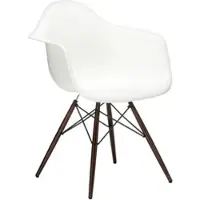 Vitra Stuhl Eames Plastic Armchair DAW 63x83x59 cm, Gestell: Ahorn nussbaumfarbig, Designer Charles & Ray Eames