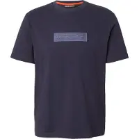 Napapijri T-Shirt Herren Box Logo 1 Blu Marine-M