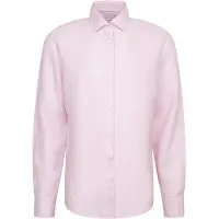 Seidensticker Leinenhemd "Schwarze Rose", Herren, Gr. XXL (45), normale Ärmellängen, rosa (rosé), 100% Leinen, unifarben, regular fit, 2-Knopf-Manschette, Hemden Leinenhemd, Regular 1/1 Kentkragen Uni