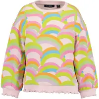Blue Seven Sweater "Sweatshirt", Mädchen, Gr. 122, bunt (4020, rosa), 100% Baumwolle, normal normal, Rundhals, gerader Abschluss, Sweatshirts Sweater