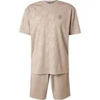 EA7 für Herren. 7M001304_AF13537 Fußball-Set beige (L), Lässig, Sportlich, Polyester, Kurzarm